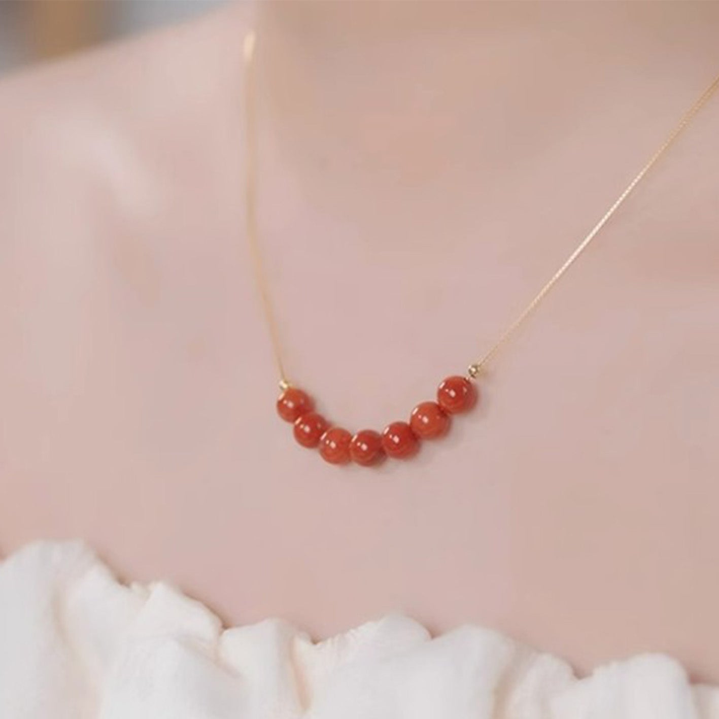 Carnelian Agate Necklace - Fire Element