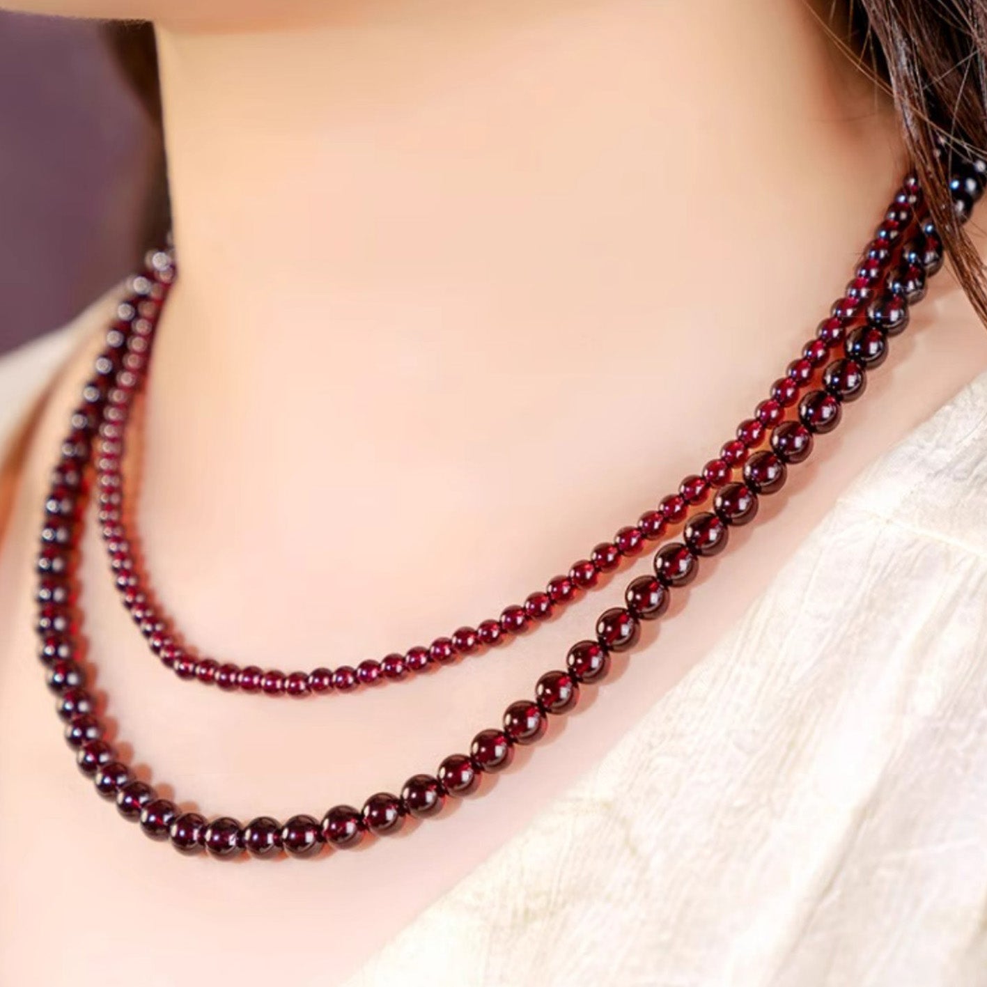 Garnet Necklace - Fire Element